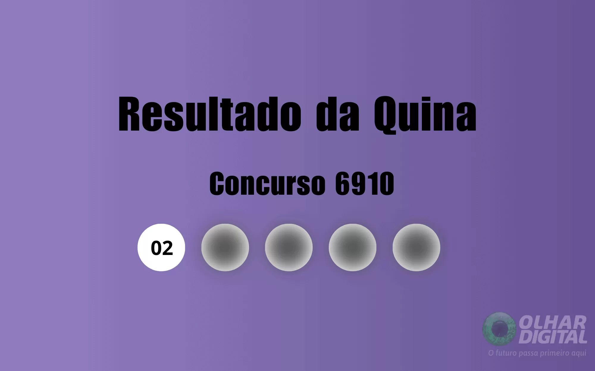 Resultado da Quina de hoje: veja números e ganhadores do concurso 6910 (terça, 23/12)