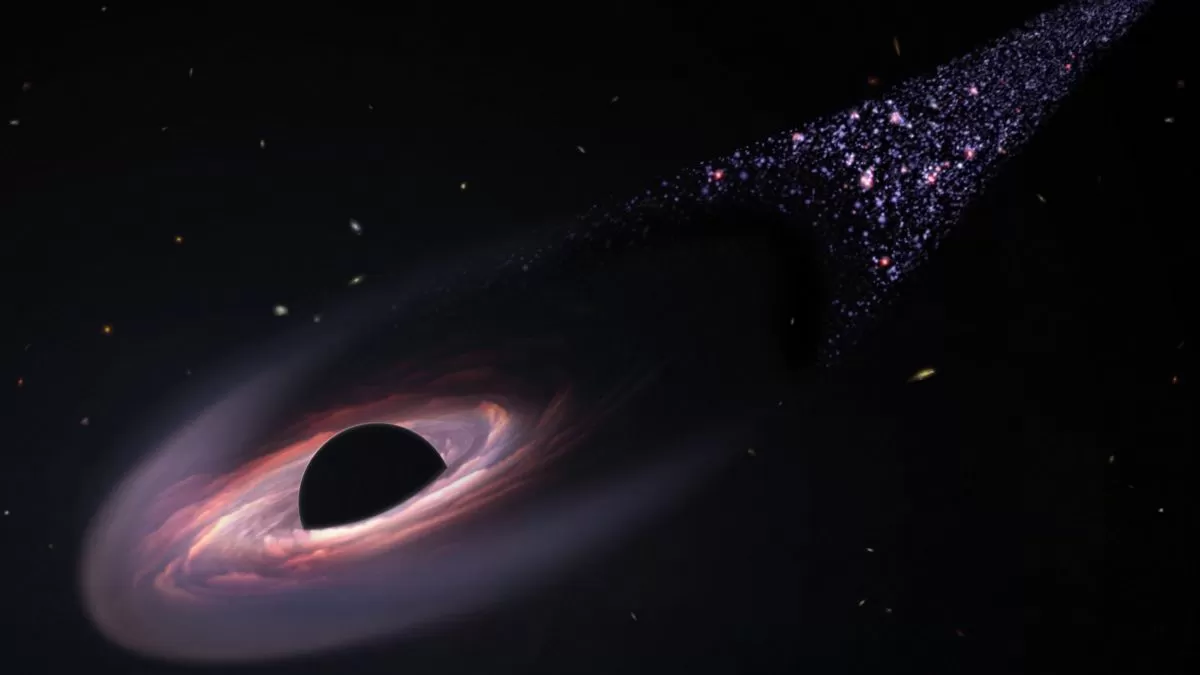 Buraco negro supermassivo é flagrado vagando pelo espaço pela primeira vez