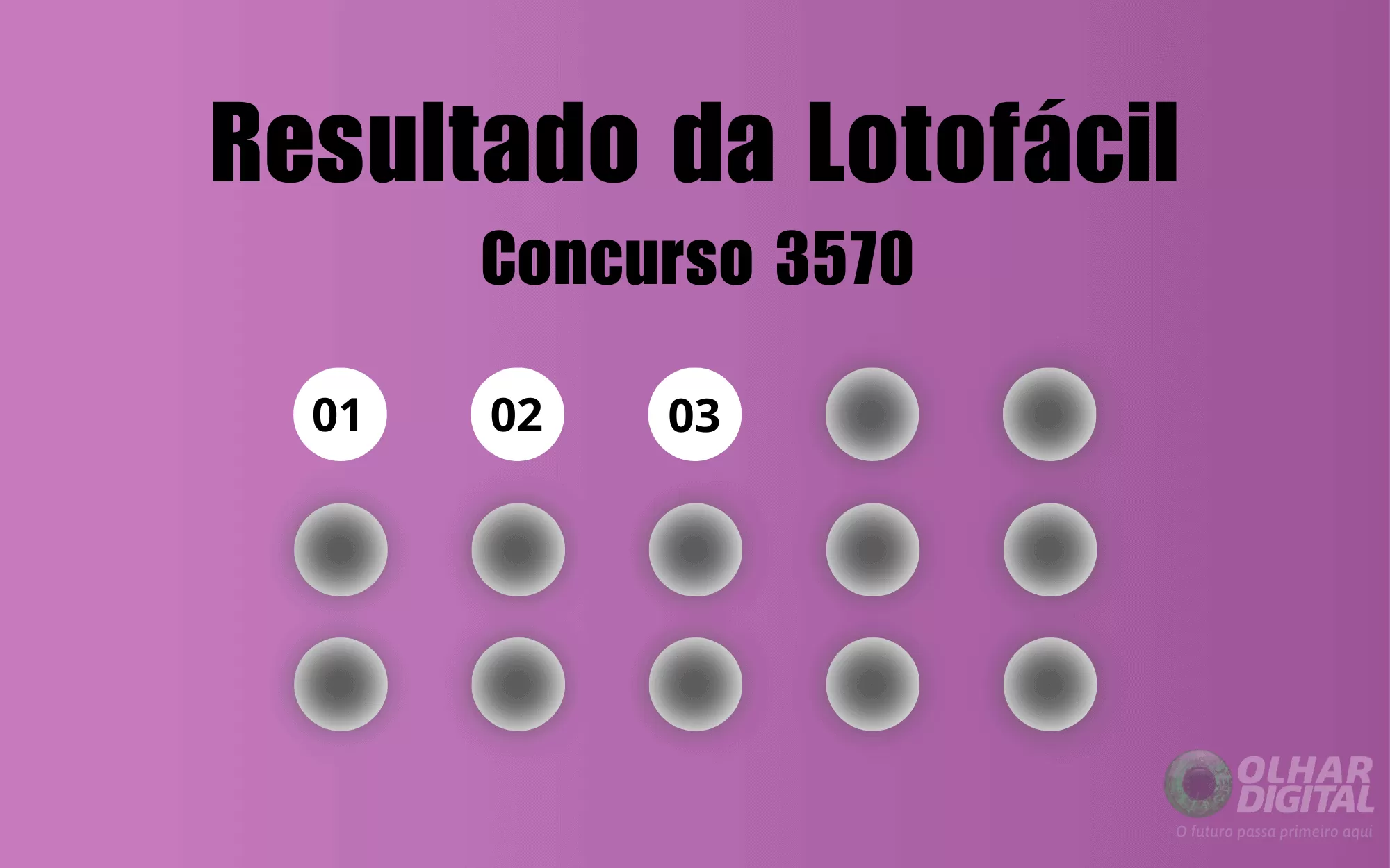 Resultado da Lotofácil de hoje: veja números e ganhadores do concurso 3570 (terça, 23/12)