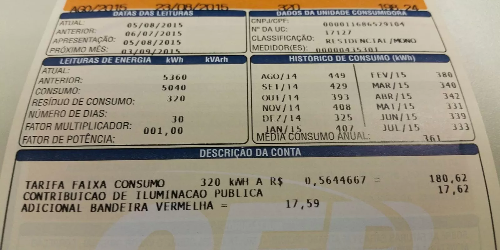 Consumidor pagará menos na conta de luz em janeiro