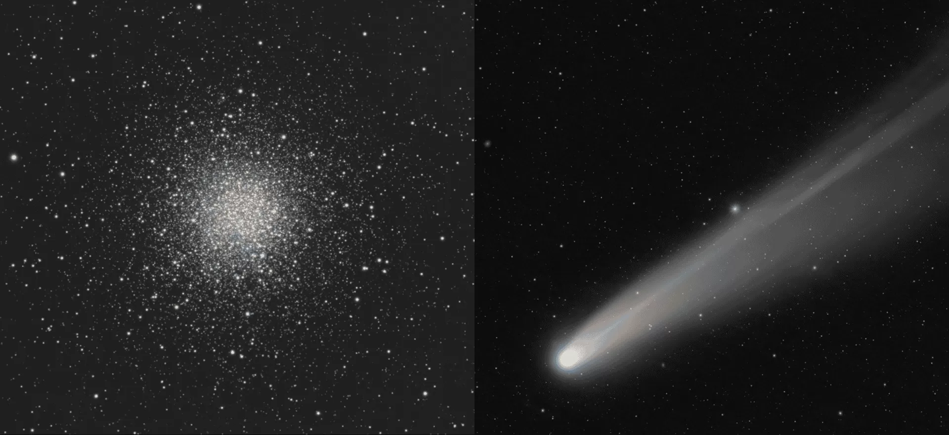 Aglomerado globular e cometa nas Imagens Astronômicas da Semana