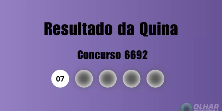 Quina 6692: veja resultado de hoje, sexta-feira (28)