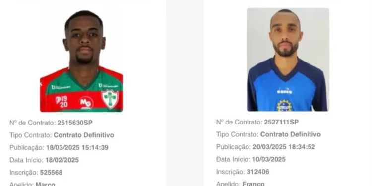 Lesionados, Marco e Franco têm contrato renovado pela Portuguesa