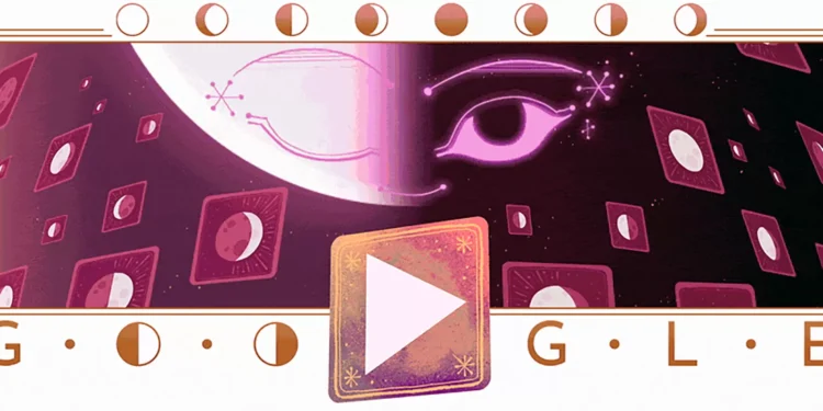 Google: doodle reverencia lua minguante de abril; veja