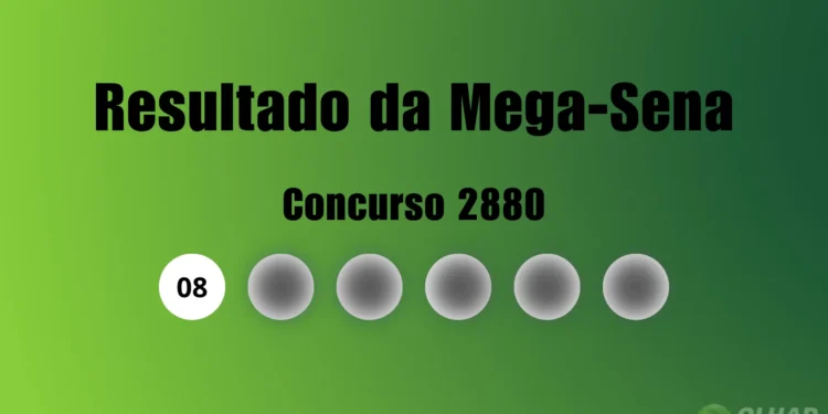 Mega-Sena 2880: veja resultado de hoje, terça-feira (24)
