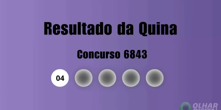 Resultado da Quina de hoje: veja números e ganhadores do concurso 6843 (sexta, 03/10)