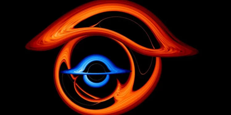 Imagem revela dois buracos negros girando em espiral de morte