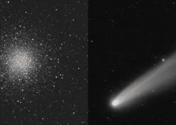 Aglomerado globular e cometa nas Imagens Astronômicas da Semana