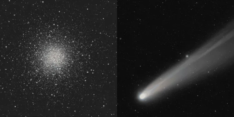 Aglomerado globular e cometa nas Imagens Astronômicas da Semana