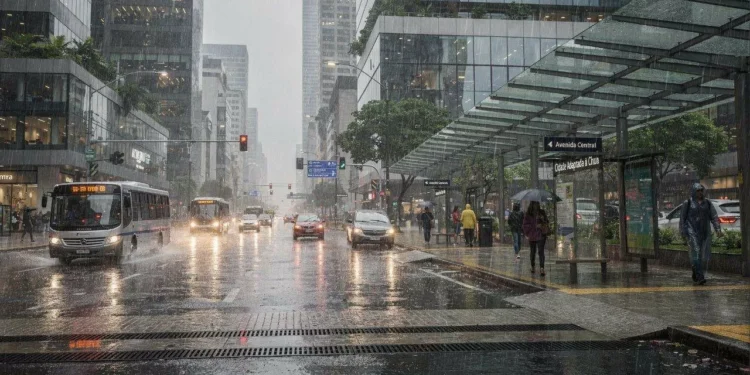 Cidades onde nunca para de chover e o trânsito continua fluindo